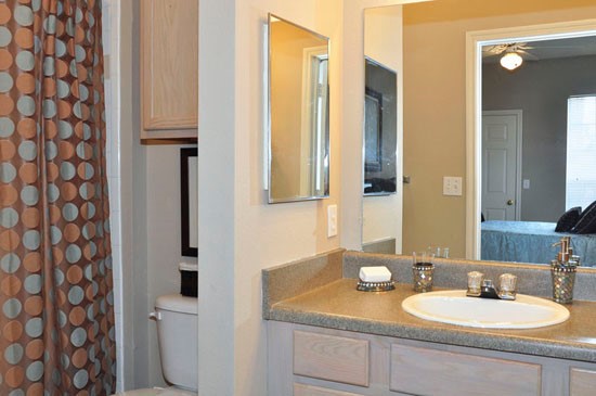 Champion Lake Apartments Model Bathroom For Guest Bathroom, Separate Toilet from Sink