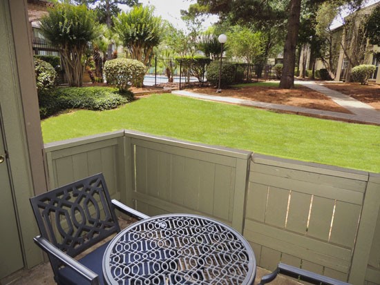 Aspen model apartment patio