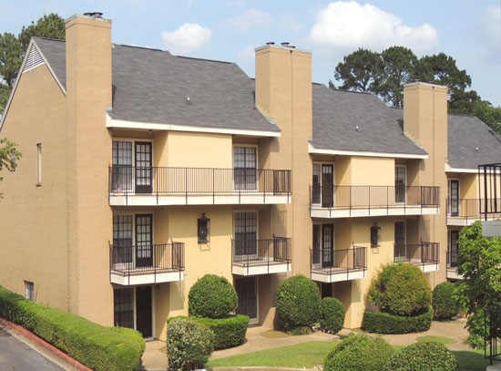 Chimney Hill Look at Three Story Apartment Building From Second Floor