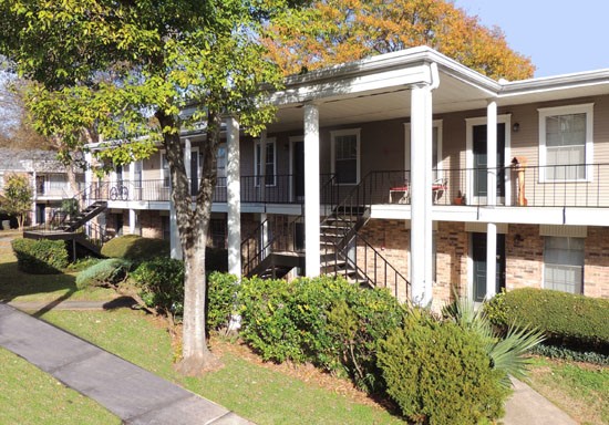 Cornerstone above look at different apartment with t-shaped stairs