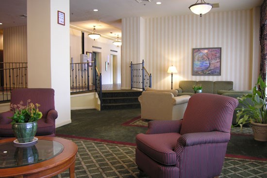 Fairmont ramp and small stair case leading to and from the lounge room