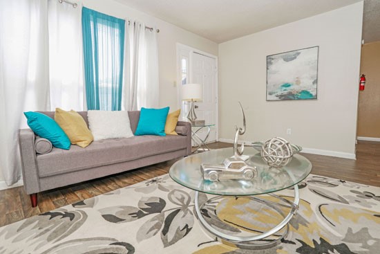 The_Drake-Apartments-model-living-table