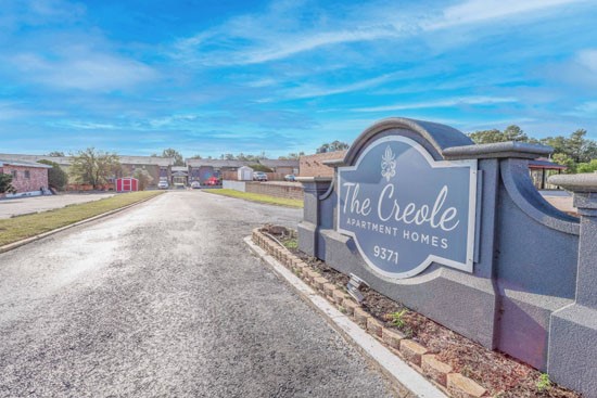 The Creole Apartments Shreveport Sign