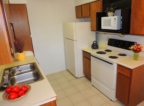 Kingston Village beautiful modern model of kitchen inside apartments