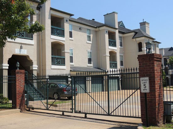 La Crosse Apartments one gate entrance into apartment complex