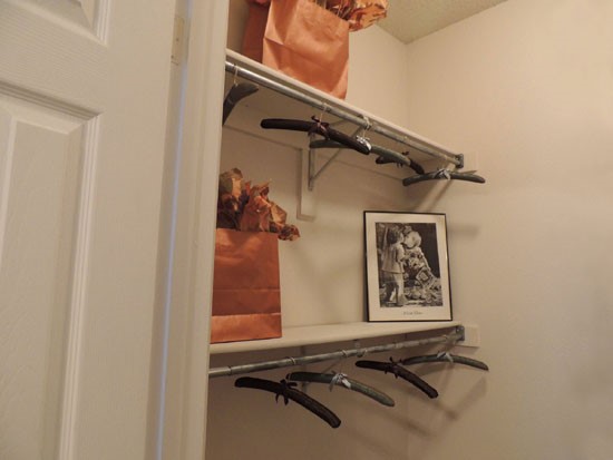 La Crosse Apartments inside of model closet with shelves