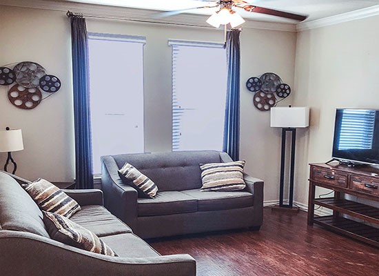 LeRivage-Apartments-Model-living-room-ceiling-fan