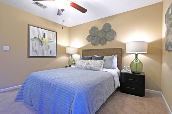 Reserve of Bossier City Apartments interior bedroom fan