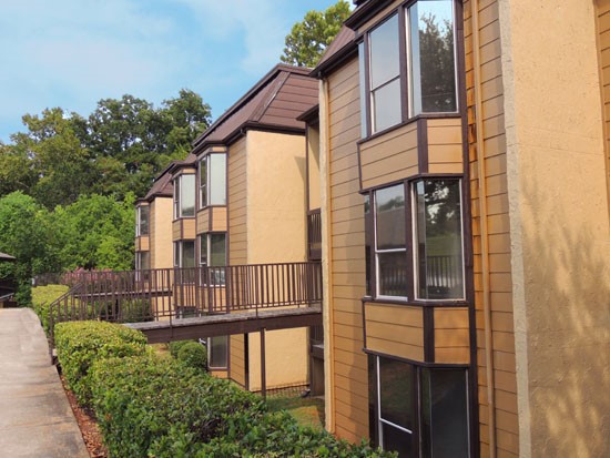 Riverbend Apartments Second story look at first floor hidden with wall