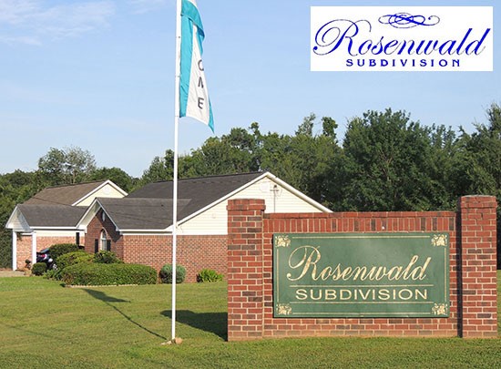 Rosenwald Subdivision --sign