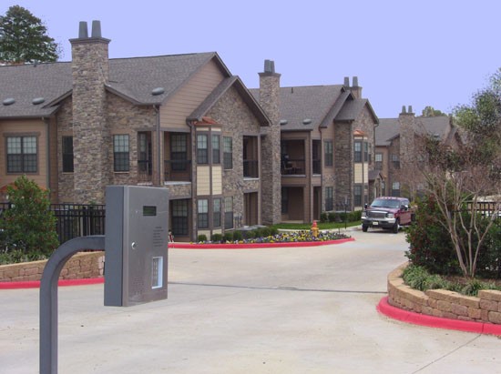 Springridge Apartments one gate with keypad entering into apartment complex