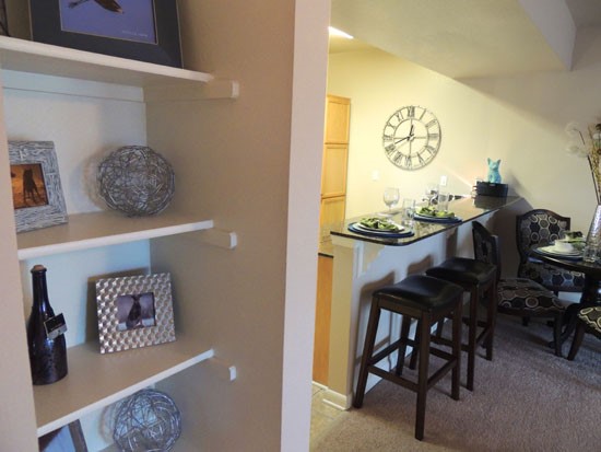 Villaggio Apartments Model built in shelves